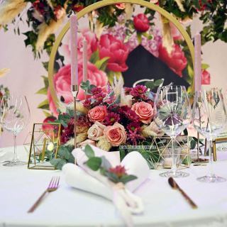 Colorful inspirations for wedding reception table decoration
