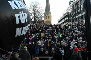 Pressefotografie in Dortmund bei Demonstration gegen die AfD