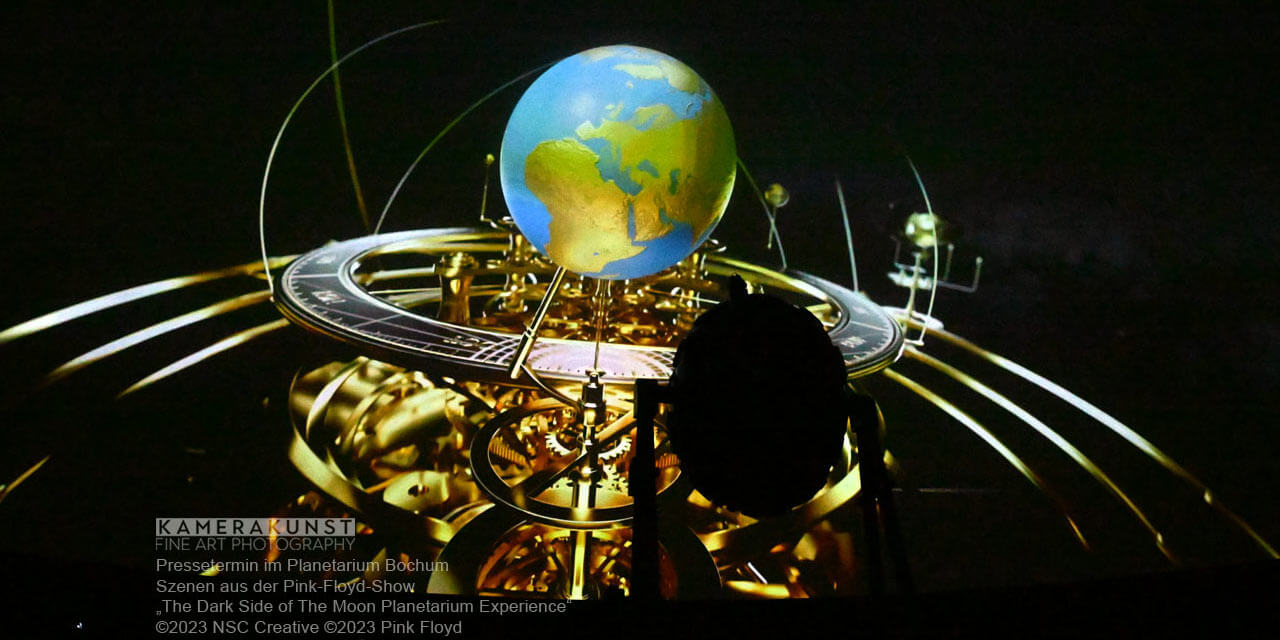 Fotografien zur neuen Pink-Floyd-Musikshow „The Dark Side of The Moon Planetarium Experience“ im Planetraium Bochum